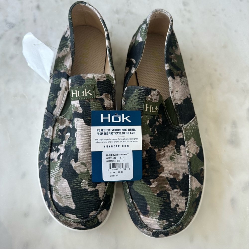 NWT Huk Brewster Print Men’s Shoe. Size 13